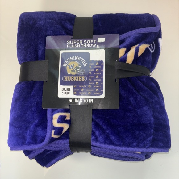 The Unbranded Brand Other - Washington Huskies Super Soft Plush Blanket 60"x70" Double Sided Football Colleg